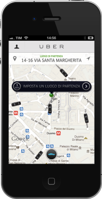 Uber Milano - Screenshot w iPhone (1)